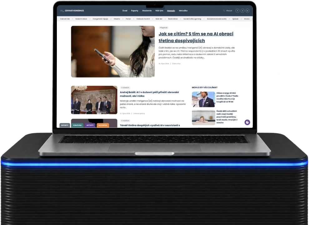 Webhosting náhled webu na Macbooku